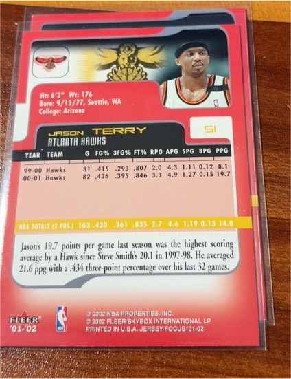 2001-02 Fleer #51 Jason Terry — front