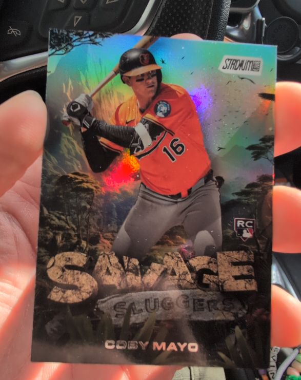 2025 Topps Stadium Club #SS-22 Coby Mayo Savage Sluggers — front
