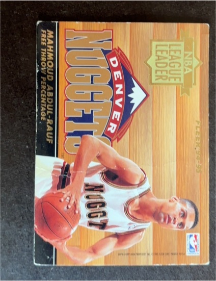 1994-95 Fleer #1 Mahmoud Abdul-Rauf NBA League Leaders — front