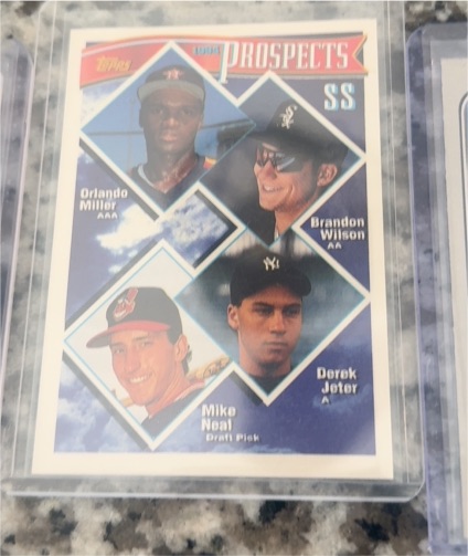 1994 Topps #158 Prospects Derek Jeter, Orlando Miller, Brandon Wilson, Mike Neal — front
