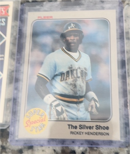 1983 Fleer #639 Rickey Henderson The Silver Shoe — front
