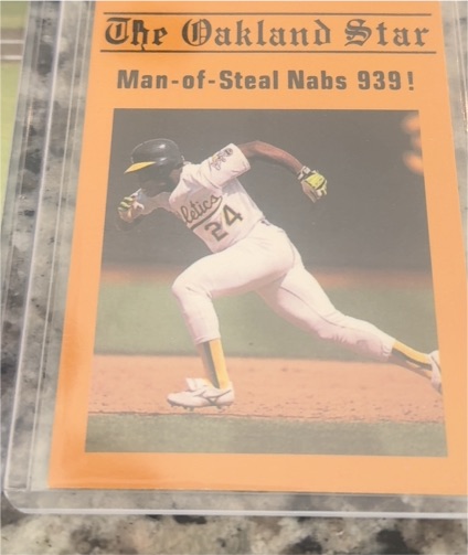 1991 The Oakland Star #939 Rickey Henderson Man-of-Steal Nabs 939! — front