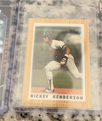 1987 Topps Mini #64 Rickey Henderson — front