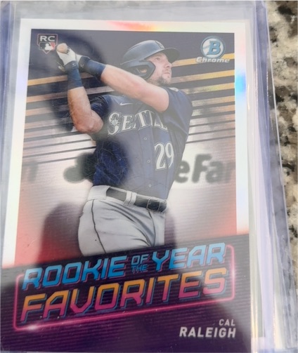 2022 Bowman Chrome Rookie of the Year Favorites #ROYF-7 Cal Raleigh — front