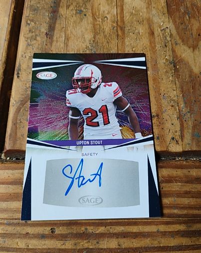 2025 Sage Football #A-US Upton Stout — front