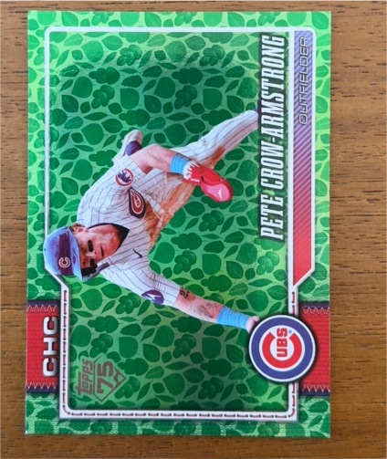2026 Topps Series 1 #196 Pete Crow-Armstrong Holiday Green Foil — front