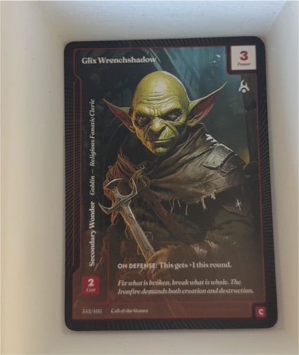 2025 Wonders of the First #342 Glix Wrenchshadow — front