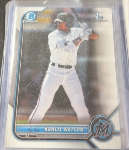 2022 Bowman Chrome #BCP-3 Kahlil Watson — front