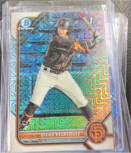 2022 Bowman Chrome #BCP-110 Diego Velasquez — front