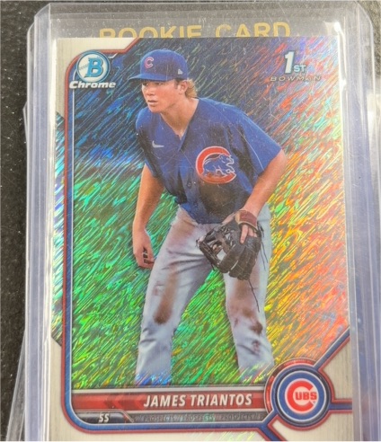 2022 Bowman Chrome #BCP-208 James Triantos — front