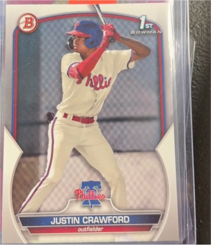 2023 Bowman #BP-3 Justin Crawford — front
