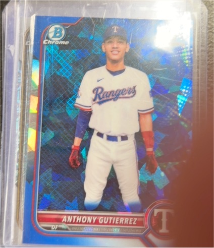 2022 Bowman Chrome Sapphire #BCP-160 Anthony Gutierrez — front