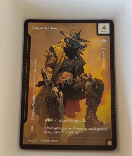 Wonders of the First - Call of the Stones - Canyon Barboni #320/402 — front