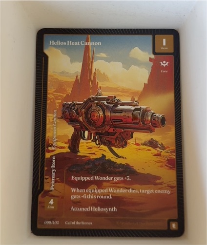 2025 Wonders of the First #009 Helios Heat Cannon — front