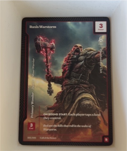 2025 Call of the Stones #306 Raxis Warstorm — front