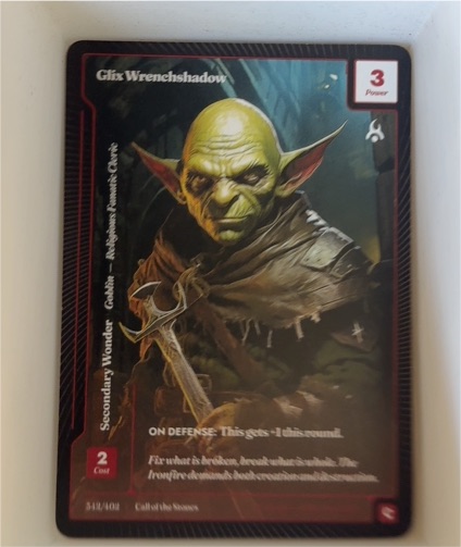 2025 Wonders of the First #314 Glix Wrenchshadow — front