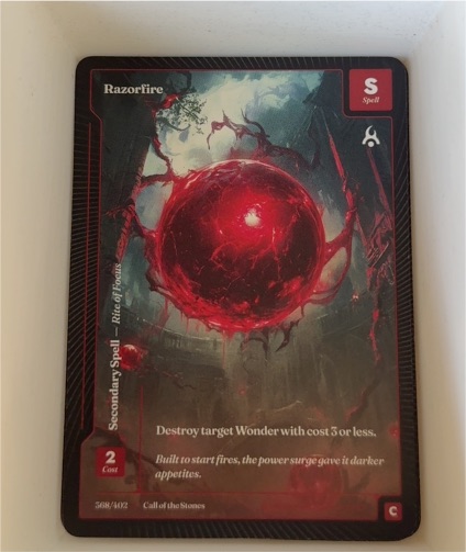 2026 Wonders of the First #568 Razorfire — front