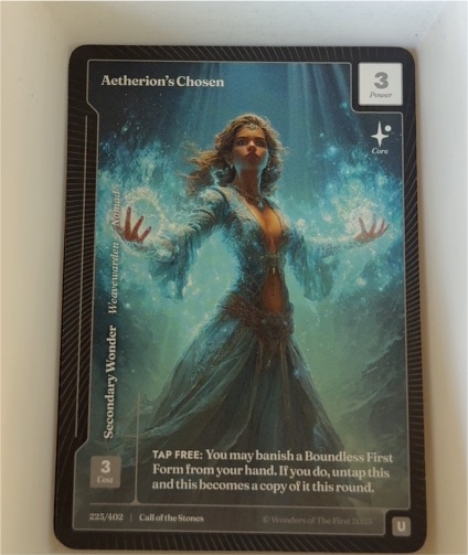 Wonders of the First 2023 #223 Aetherion's Chosen — front