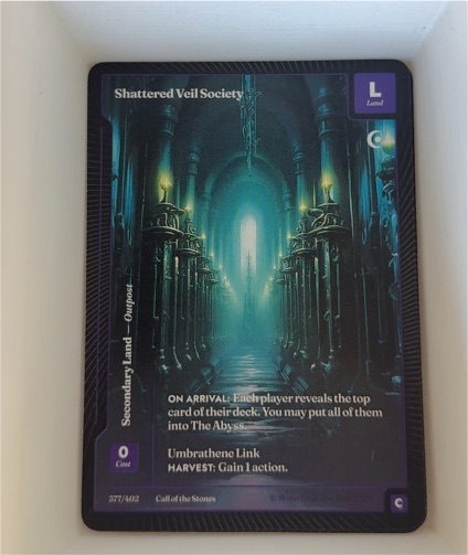 2025 Wonders of the First #377 Shattered Veil Society — front