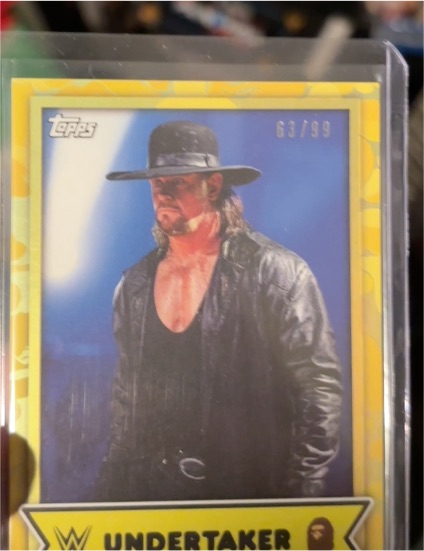2025 Topps WWE x Bape #7 Undertaker Yellow Camo /99 — front