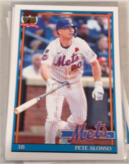 2026 Topps Series 1 1991 #T91-12 Pete Alonso — front