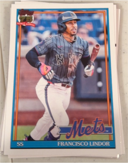 2026 Topps Series 1 1991 Retro Throwback #T91-19 Francisco Lindor — front