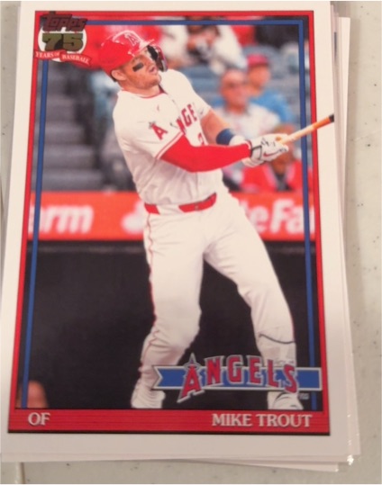 2026 Topps Series 1 1991 Throwback #T91-1 Mike Trout — front