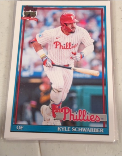 2026 Topps Series 1 1991 Kyle Schwarber Philadelphia Phillies #T91-5 — front