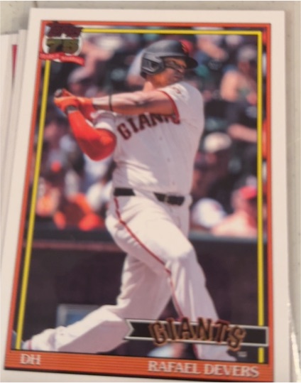 2026 Topps Series 1 1991 Topps #T91-54 Rafael Devers — front