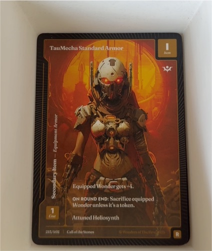 2025 Wonders of the First Call of the Stones #215 TauMecha Standard Armor — front