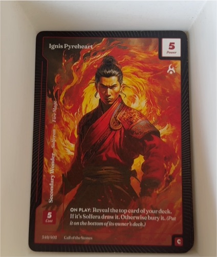 Call of the Stones #354 Ignis Pyreheart — front