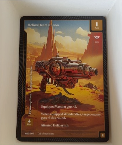 2025 Wonders of the First #000 Helios Heat Cannon — front