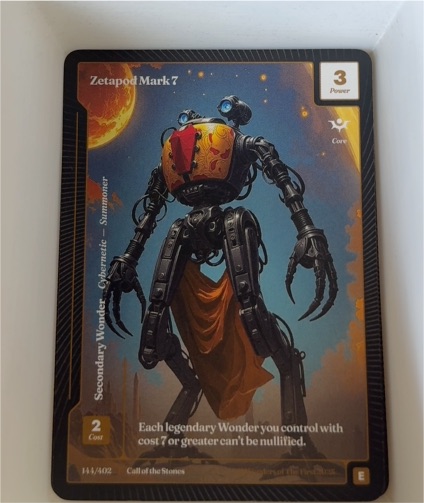 Wonders of the First 2025 #144 Zetapod Mark 7 — front