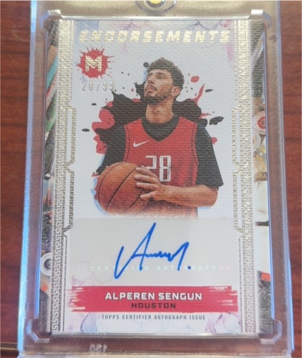2023-24 Topps Motif Endorsements #ME-AS Alperen Sengun — front