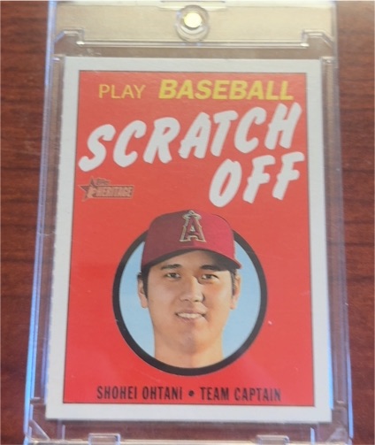 2020 Topps Heritage #1 Shohei Ohtani 1971 Topps Baseball Scratch Off — front