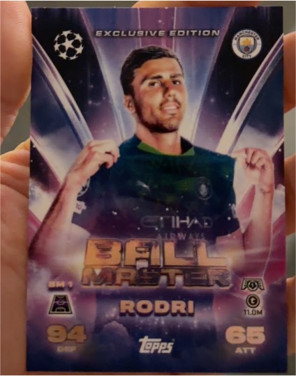 2025 Topps Match Attax Ball Master #BM-1 Rodri — front