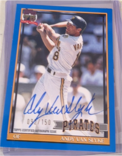 1991 Topps #91A-AVS Andy Van Slyke — front