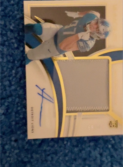 2024 Panini Immaculate Rookie Patch Auto Detroit Lions — front
