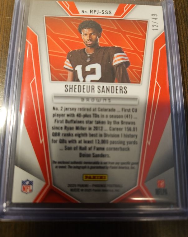 2025 Panini Phoenix #RPJ-SSS Shedeur Sanders — front