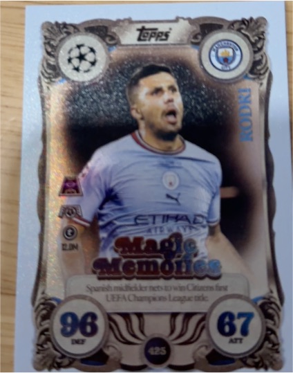2025/26 Topps Match Attax #425 Rodri Magic Memories — front
