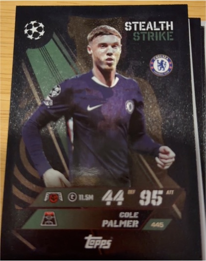 2025 Topps Champions League #445 Cole Palmer Stealth Strike — front