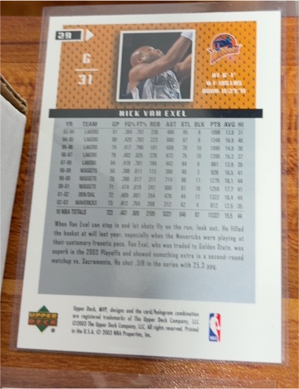 1999-00 Upper Deck #31 Nick Van Exel — front