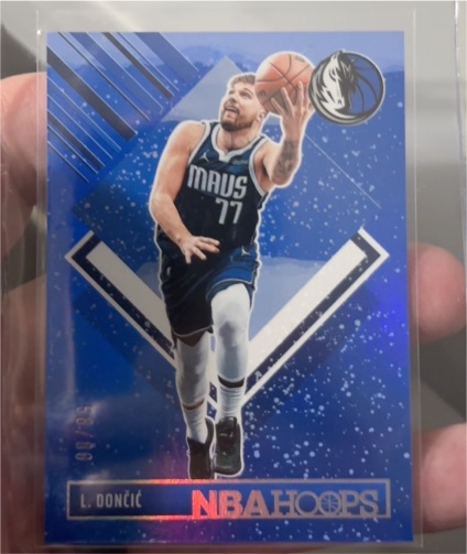 2024-25 Panini NBA Hoops #281 Luka Doncic Hoops Tribute Premium Chrome — front