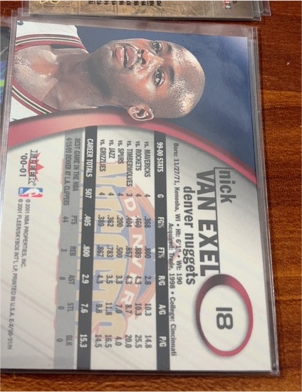 2000-01 Fleer EX #18 Nick Van Exel — front