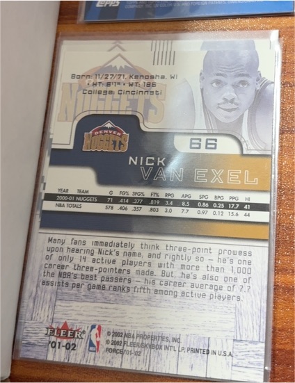 2001-02 Fleer #66 Nick Van Exel — front