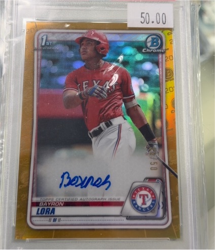 2020 Bowman Chrome #CPA-BL Bayron Lora — front