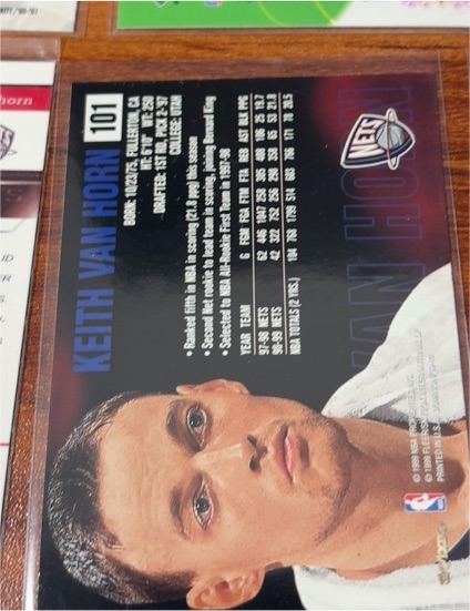 1997-98 NBA Hoops #168 Keith Van Horn — front