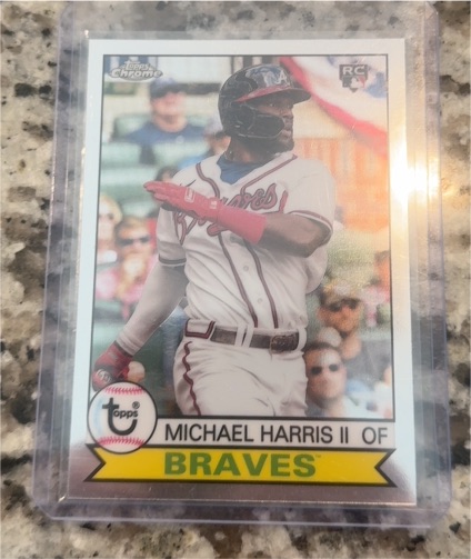 2023 Topps Chrome Lids Mitchell & Ness #79-1 Michael Harris II Rookie Braves — front