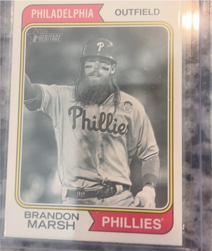 2023 Topps Heritage #519 Brandon Marsh — front