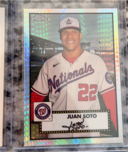 2021 Topps Chrome Platinum Anniversary #144 Juan Soto — front